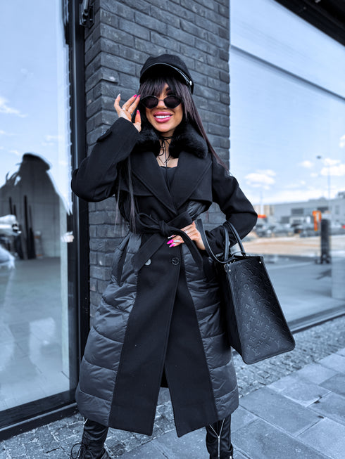 Coat "COMBINATION HK30" - BLACK